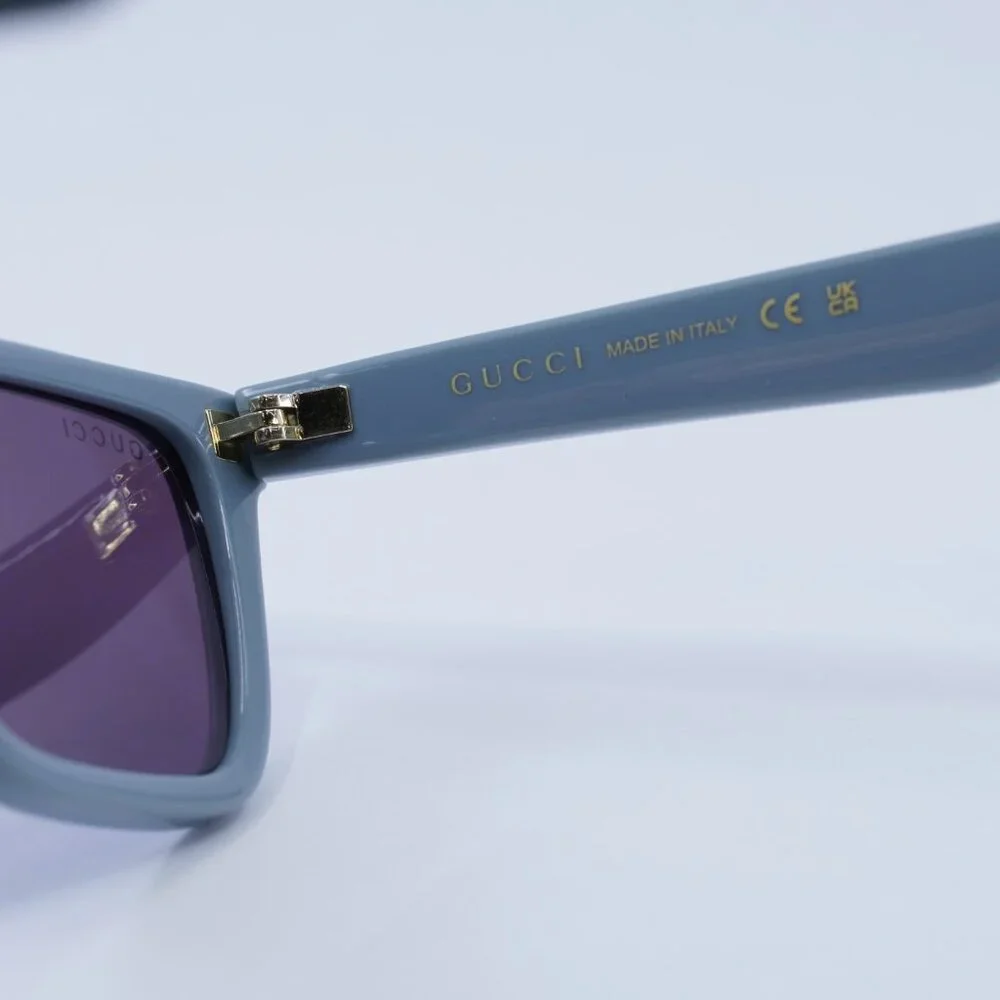 Gucci GG1539S 003 Sunglasses Light Blue Square Frame